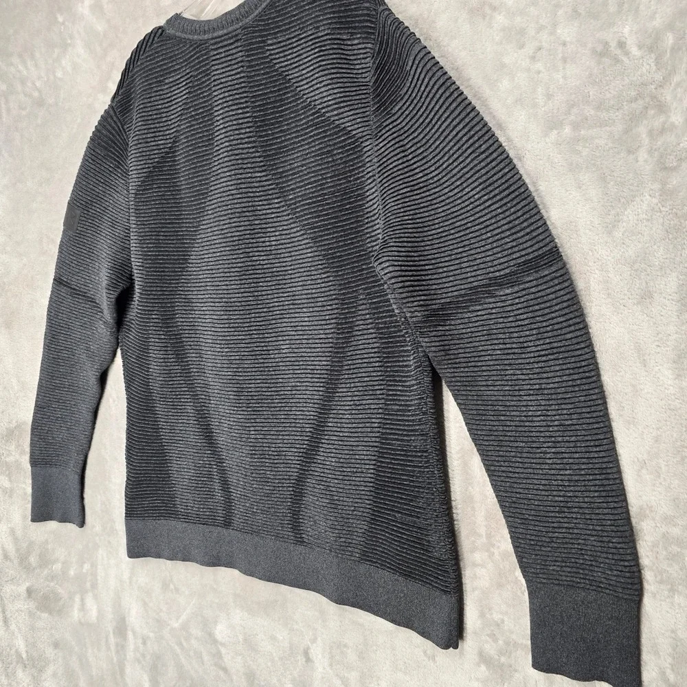 Under Armour Intelli-Knit Shirt Long Sleeve Men XXL Gray Ribbed Performance Gorp
